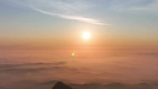 日出 云海 航拍 高山