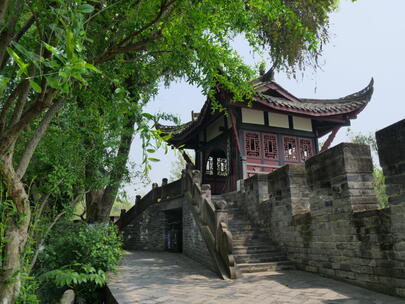 《桂湖古城墙》视频素材模板下载