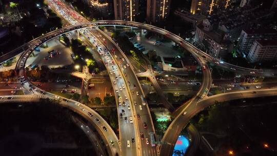 航拍福州闽江尤溪洲大桥道路江景