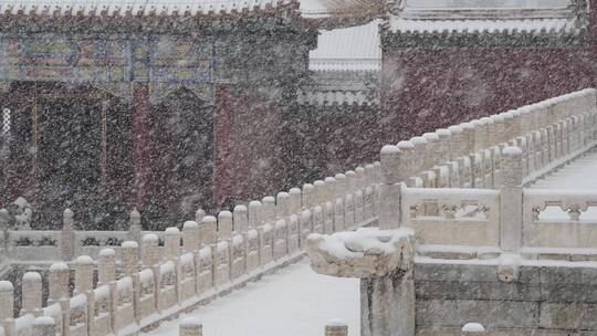 大雪中的北京故宫