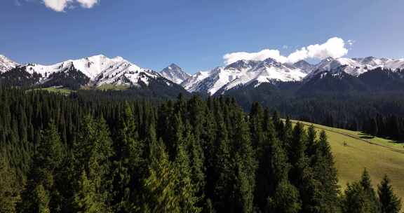 新疆库尔德宁雪山航拍