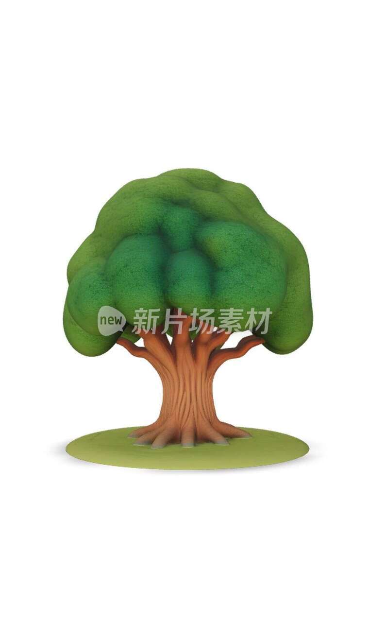 卡通大树3d素材