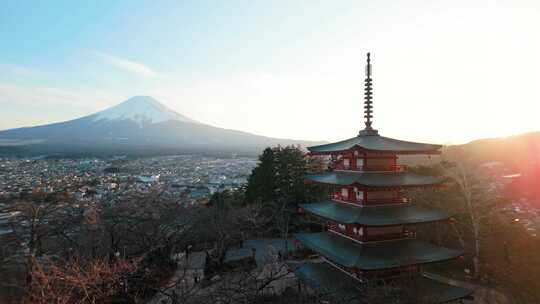 宝塔，富士山，火山，山