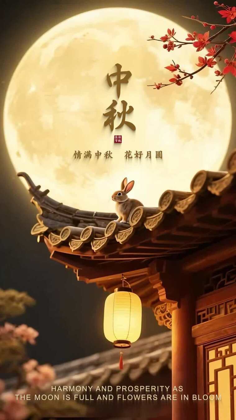 竖屏 中秋节 中秋 月圆团圆ae模板