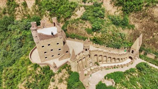 航拍铜川城堡