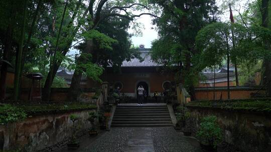 天台山国清寺禅院建筑视频