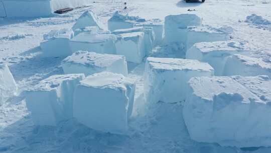 内蒙古阿尔山冰雕雪雕建筑