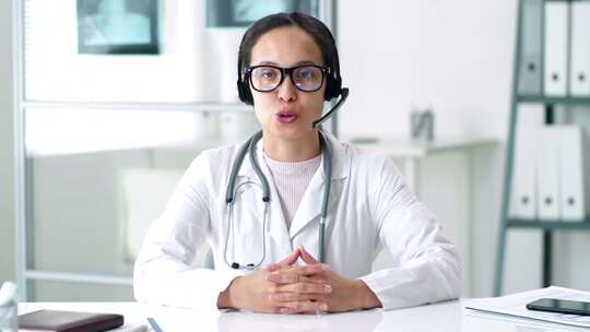 医生，说话，解释，肖像