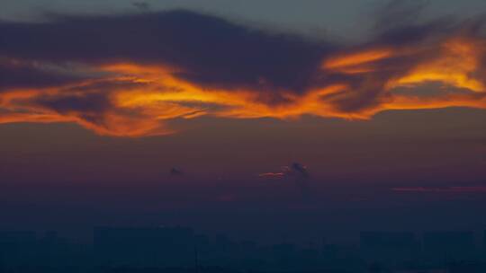 朝霞冬日日出