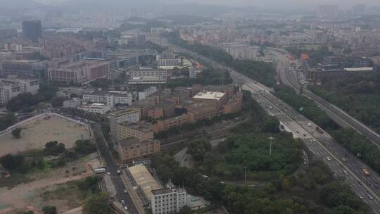 航拍深圳城市基础设施建设