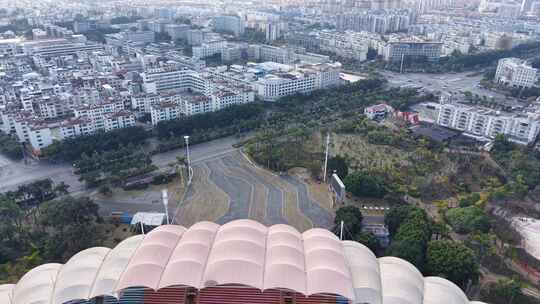 云南红河州体育场航拍