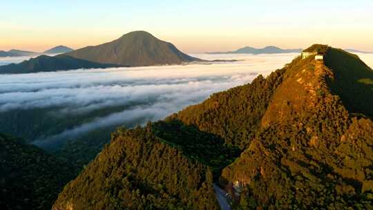 4K延时航拍河南登封市嵩山风光