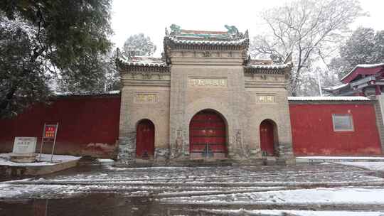 护国兴教寺雪景 寺院  唐三藏寺院