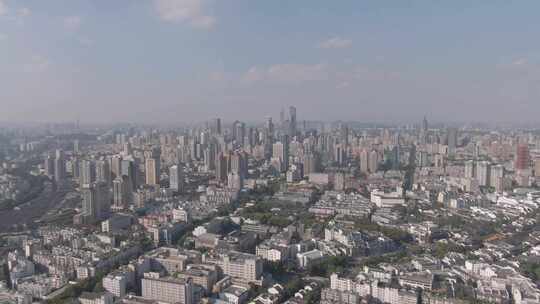 航拍南京新街口市中心现代化高楼视频素材模板下载