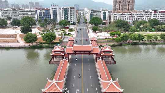 福建省漳州市南靖县中山桥航拍