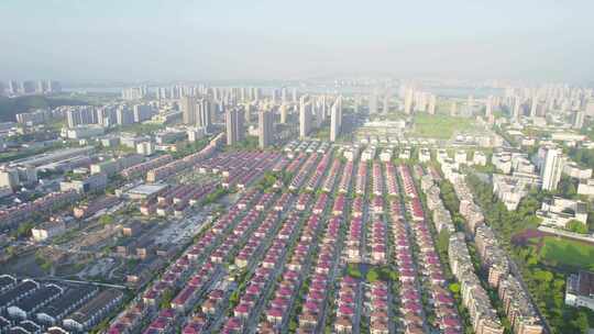 杭州滨江东冠社区城中村城市居住小区航拍