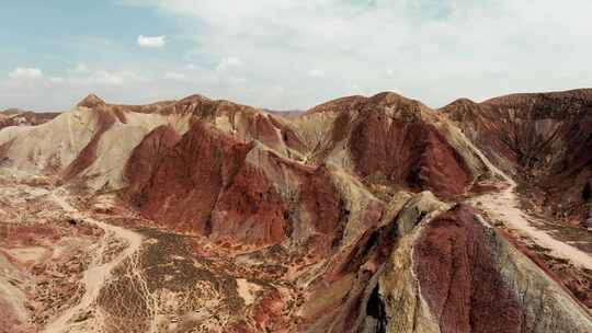 甘肃张掖七彩丹霞地质地貌特写