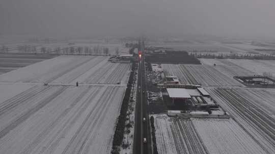 航拍雪景 唯美冬日空镜 立冬 冬至节气