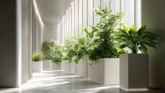 简约空间绿植点缀清新自然