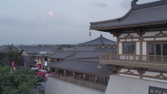 洛阳龙门龙门石窟伊河古街古建筑航拍