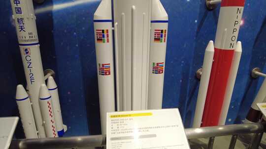 科技馆航天航空火箭模型视频素材模板下载