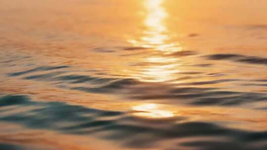海面夕阳倒影波光素材