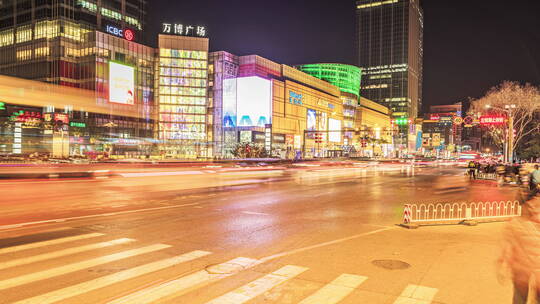 保定万博路口夜景延时6k