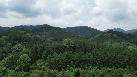 航拍丘陵大山森林