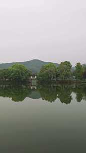 浙江杭州萧山湘湖风景区山水自然景观