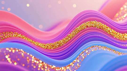 彩色波浪线条粒子背景素材