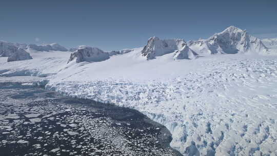 南极洲冰川海岸山地景观天线