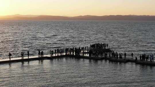 昆明海晏村、昆明地标航拍、昆明滇池日落