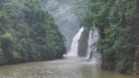 马玲河峡谷瀑布群航拍