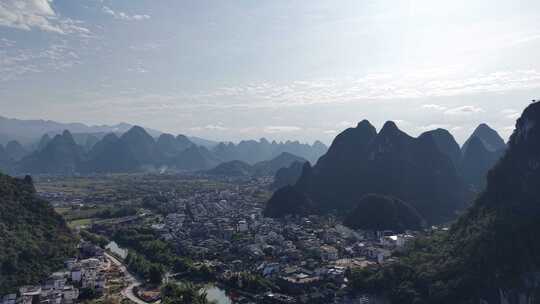 桂林山水甲天下桂林风光航拍