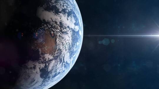 空间站围绕地球转动动画视频素材模板下载