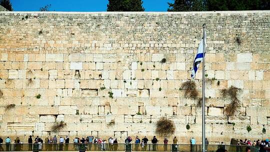 耶路撒冷的哭墙广场视频素材模板下载