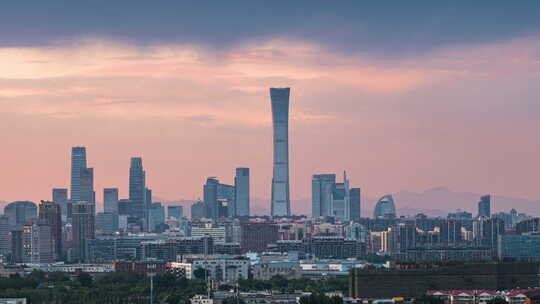 北京国贸夜景延时摄影