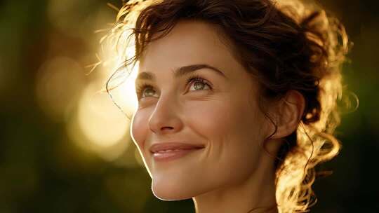 阳光沐浴下的自信女性展现积极向上