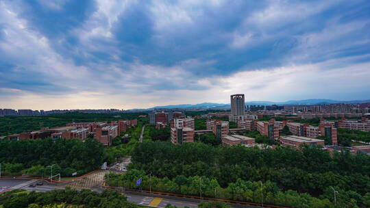 南昌航空大学雨后延时视频素材模板下载