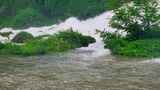 河流夏季洪水强降雨地质灾害山洪咆哮抗洪高清在线视频素材下载