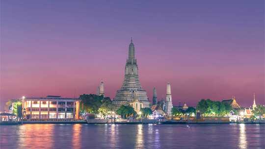 泰国曼谷的4K城市地标延时拍摄