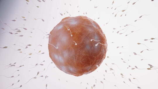 精子与卵细胞视频素材模板下载