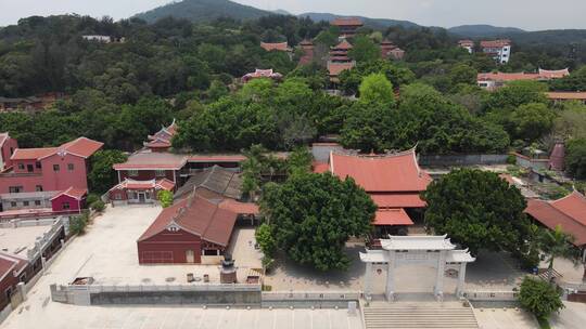 航拍福建泉州少林寺历史文化古建筑