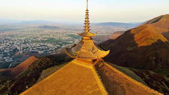 4K 延安宝塔山航拍