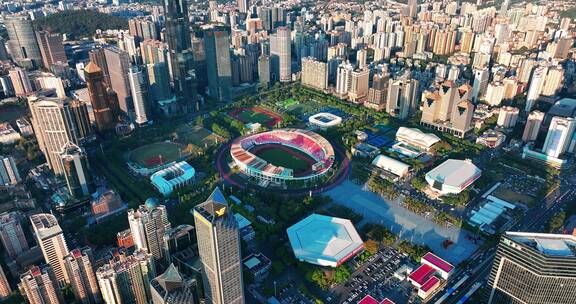 广州天河体育中心天河商圈及周边交通建筑