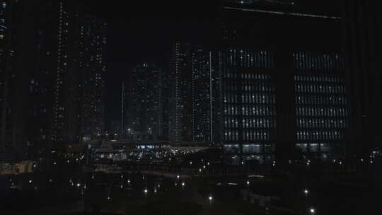 香港九龙城区商圈夜景
