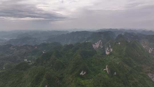 广西大山农村航拍