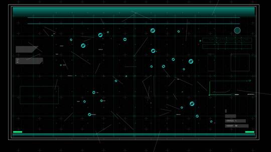 科技未来HUD全球分析地图展示合成