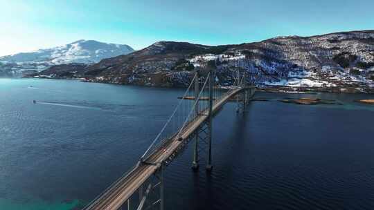 4K航拍北欧挪威斯沃尔维尔自然风光