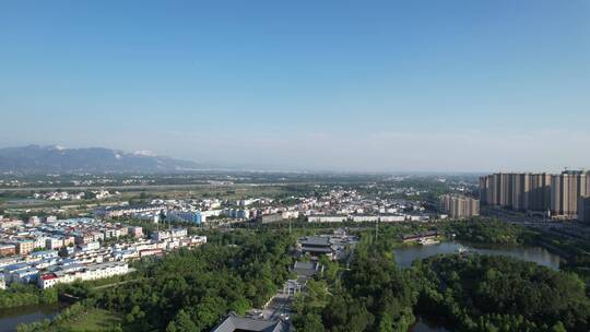 城市上空航拍